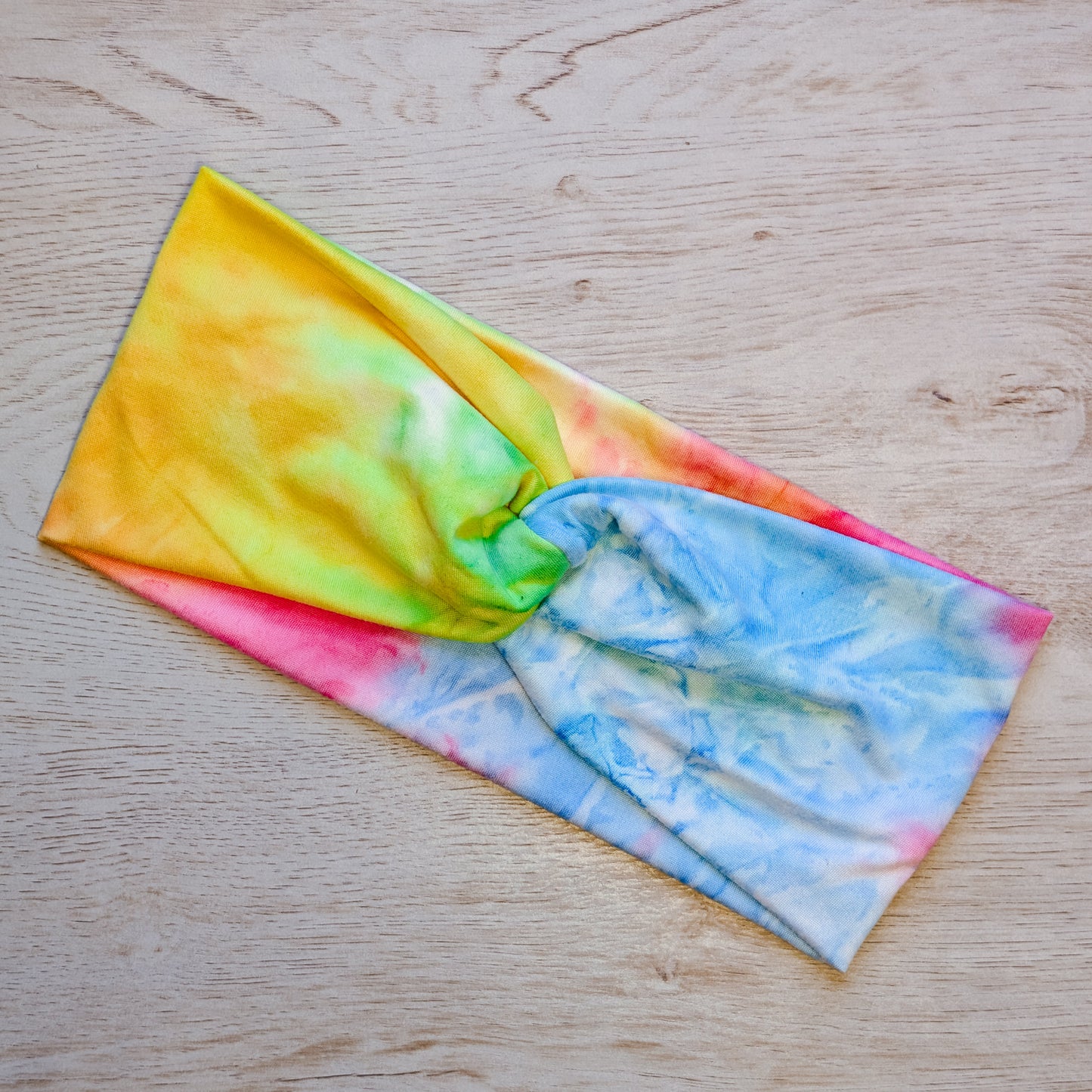 Yellow/Blue/Green/Pink Tie Dye Knotem