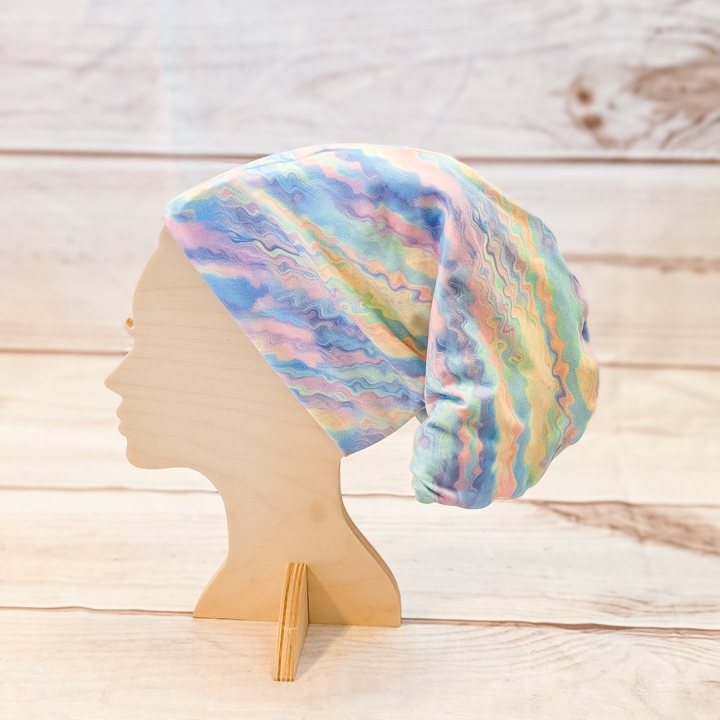 Pastel Rainbow Tie Dye Slouchem