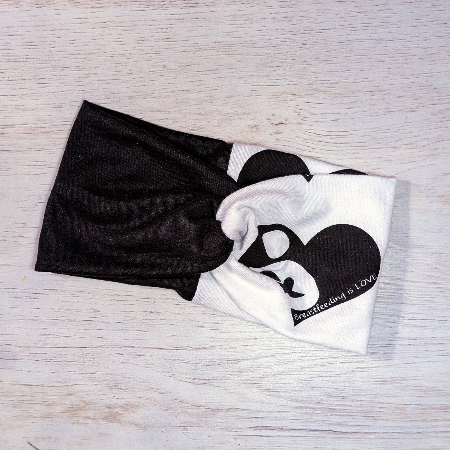 Two Tone Black and White Breastfeeding is Love Knotem