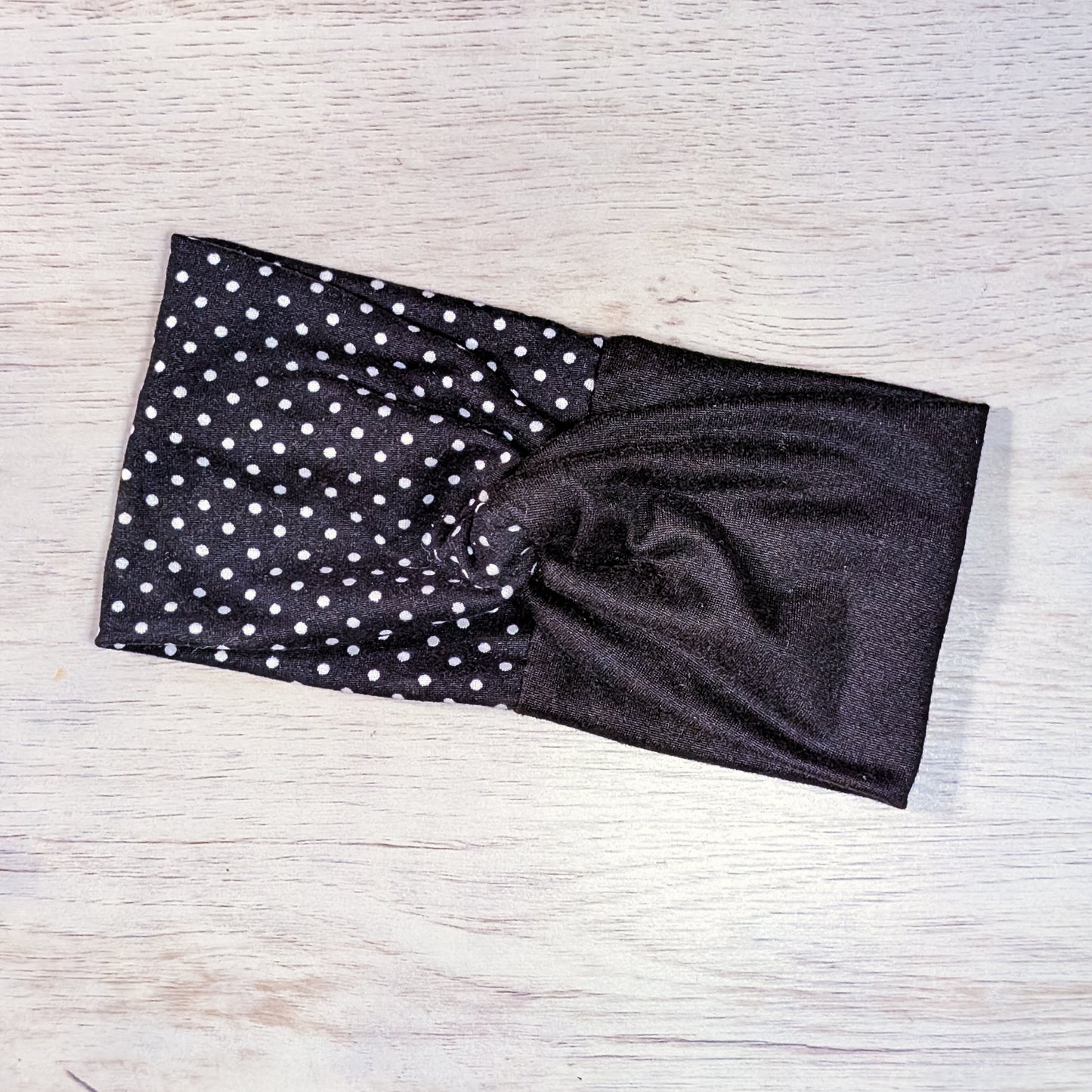 Two Tone Grey w/White Polka Dots Knotem