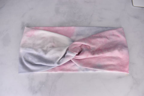 Gray Pink Tie Dye