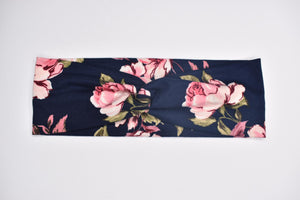 Blush Roses on Navy