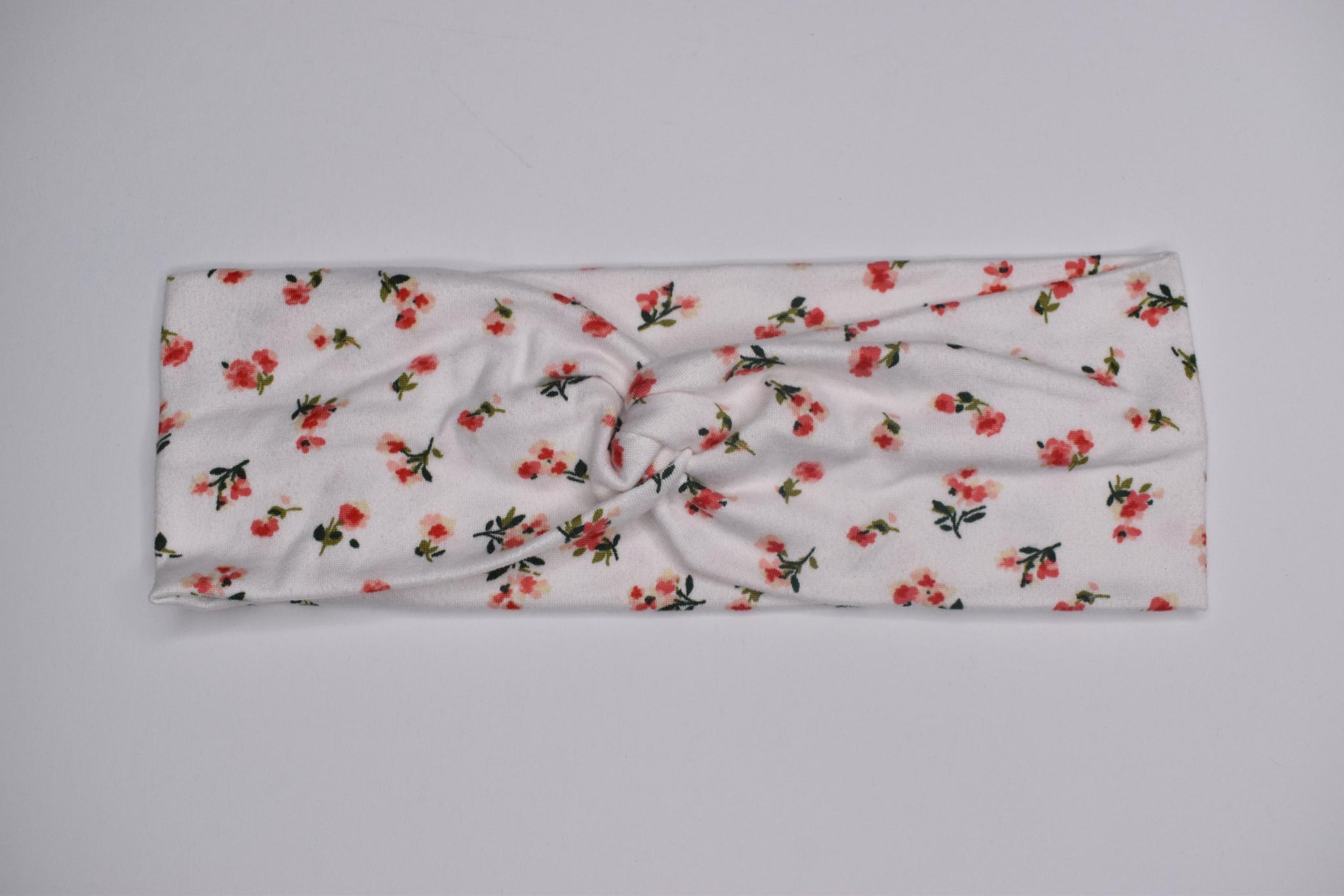 Mini Red Floral on White