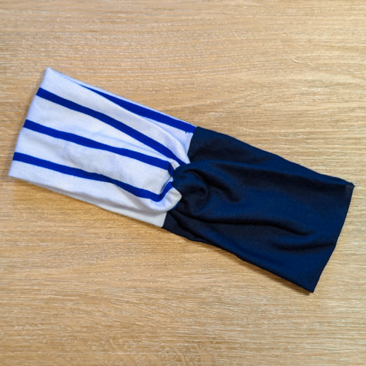 Blue and White Stripe Two Tone Knotem