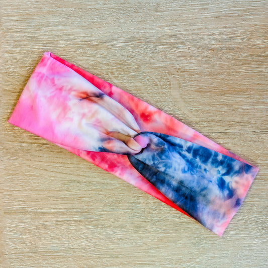 Navy and Pink Tie Dye Knotem