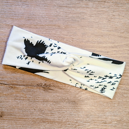White with Black Birds Knotem
