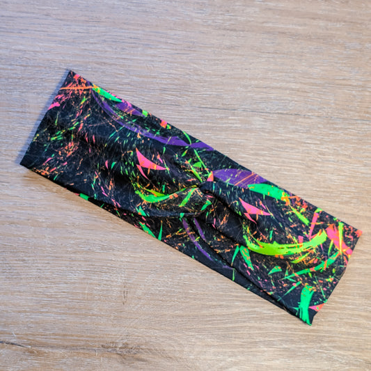 Neon/Black Paint Stripes Knotem