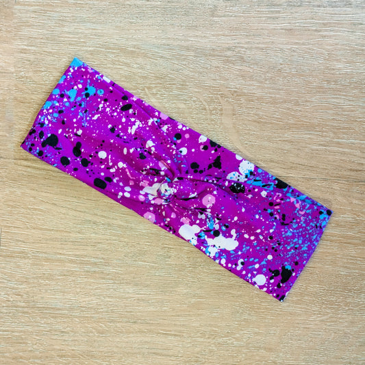 Neon Purple Paint Splatter Knotem