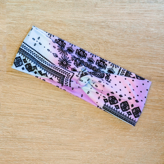 Light Purple Tie Dye Bandana Knotem