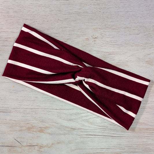 Maroon w/White Stripes Knotem