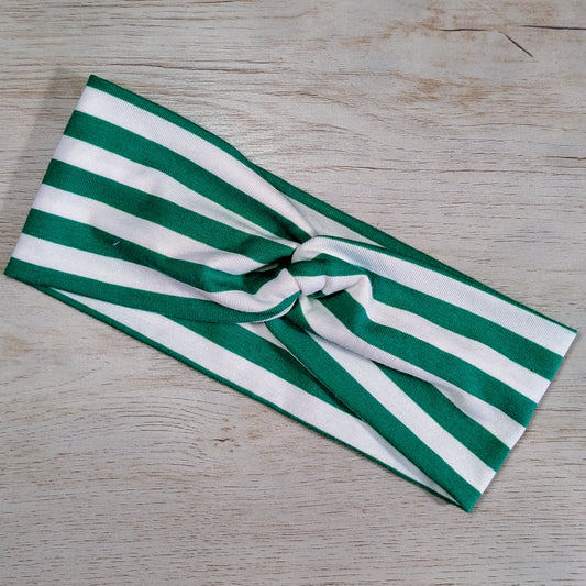 Green and White Stripes Knotem