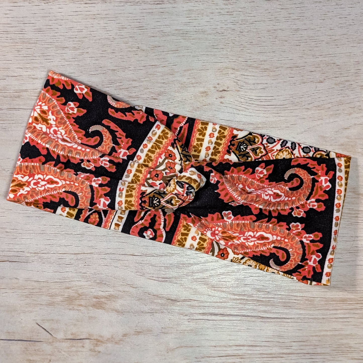 Orange Boho Paisley Knotem