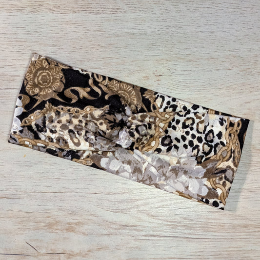 Black and Gold Animal Print Knotem