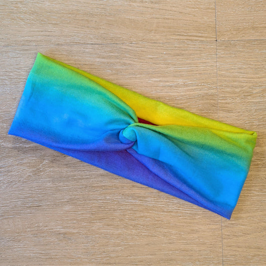 Ombre Blue/Green Striped Tie Dye