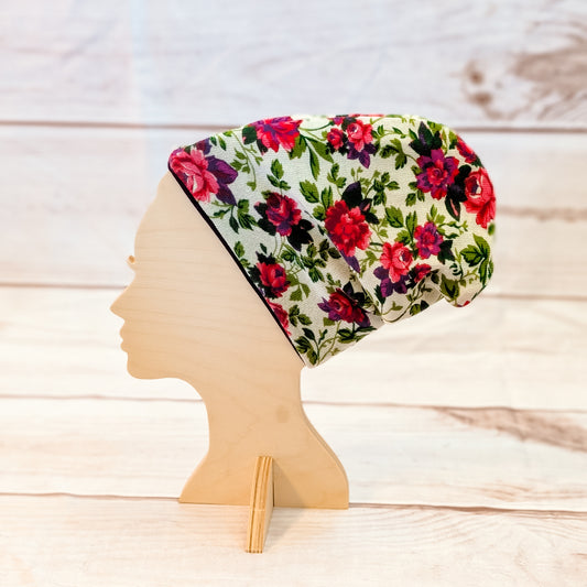 Red Floral Slouchem
