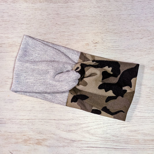 Two Tone Grey and Brown Camo Knotem