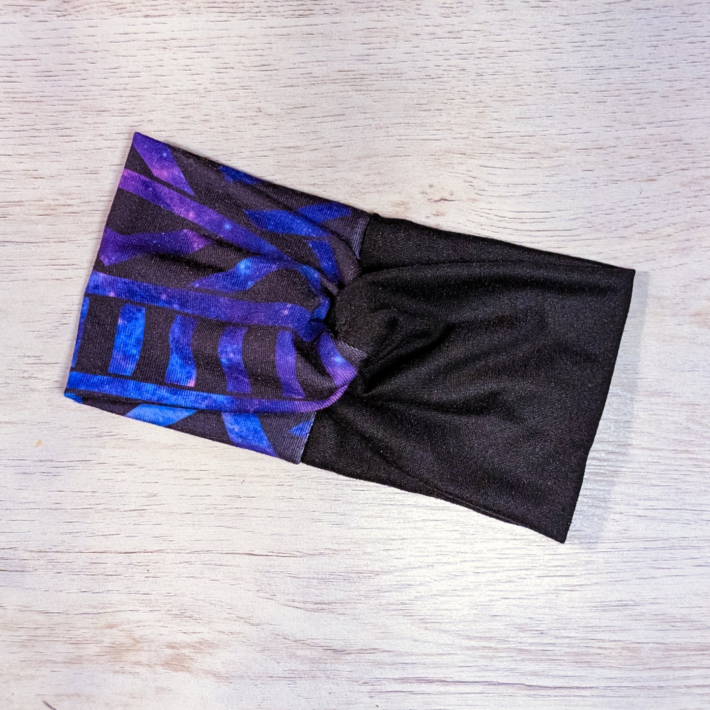 Two Tone Black and Blue Tie Dye Knotem