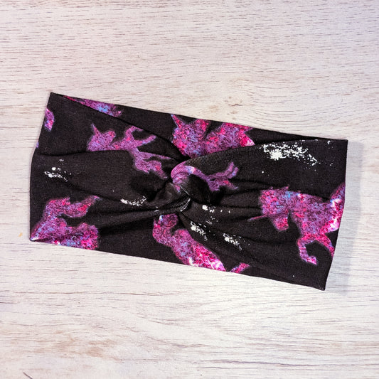 Pink Unicorns on Black Knotem