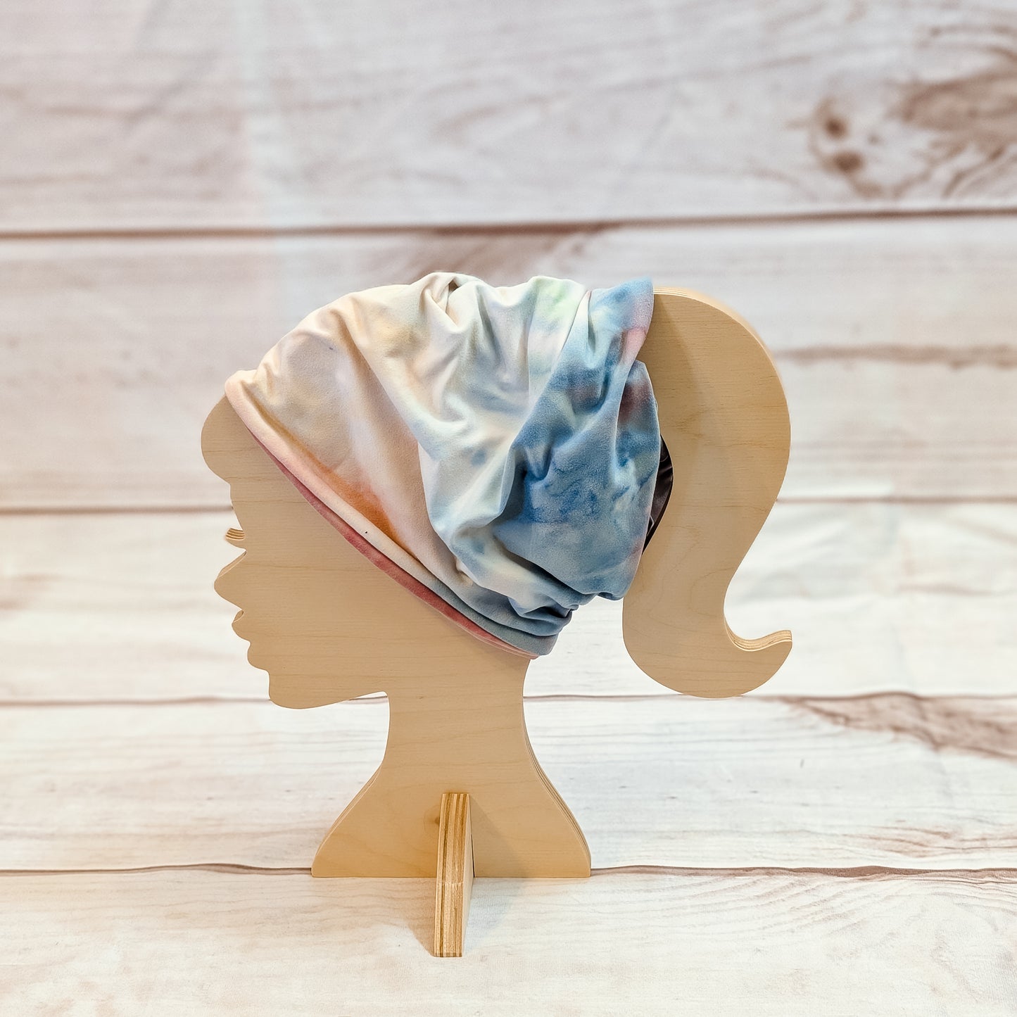 Muted Blue and Peach Tie Dye Twistem