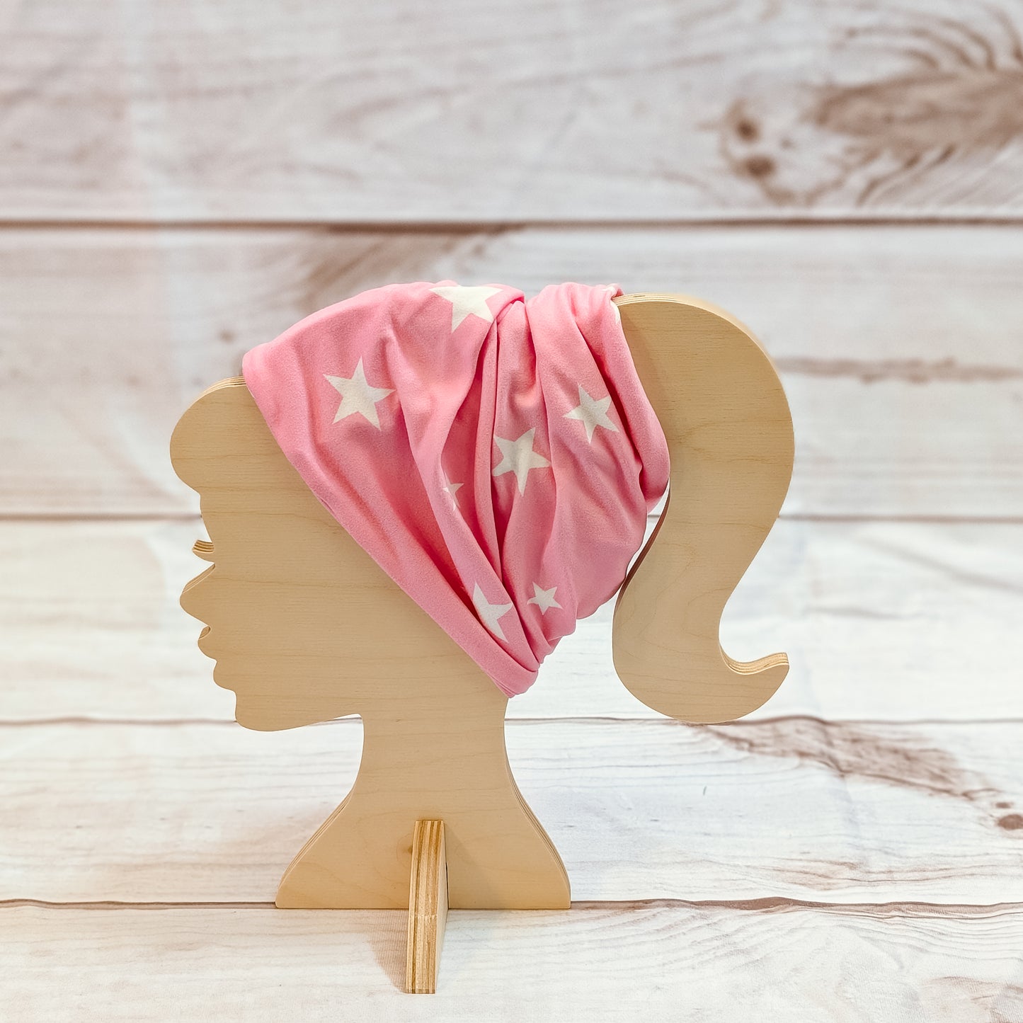 White Stars on Pink Twistem