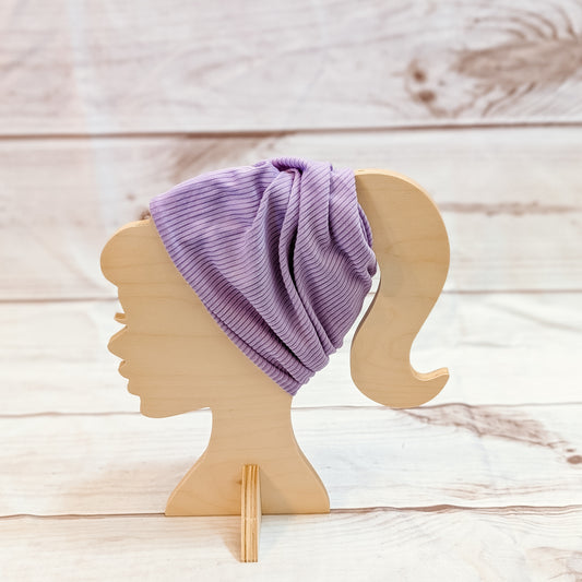 Solid Lavendar Ribbed Twistem