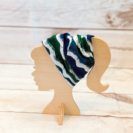 Blue and Green Wavy Stripes Twistem