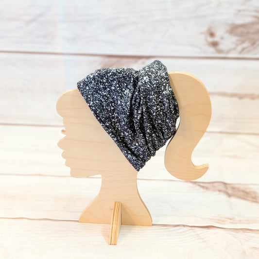 Faux Black Glitter Twistem